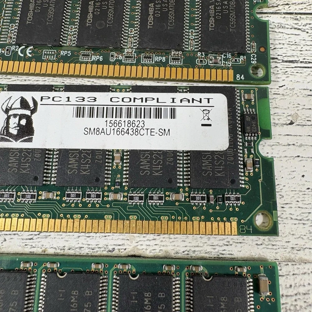Lot of 6- Dell/ Viking / Micron 256mg DDR server ram used